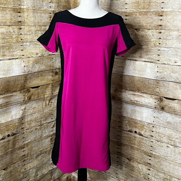 AGB COLOR BLOCK BRIGHT OFFICE CAREER WEAR SEMI-FORMAL PARTY STRETCH DRESS SZ. 8 - Picture 1 of 4